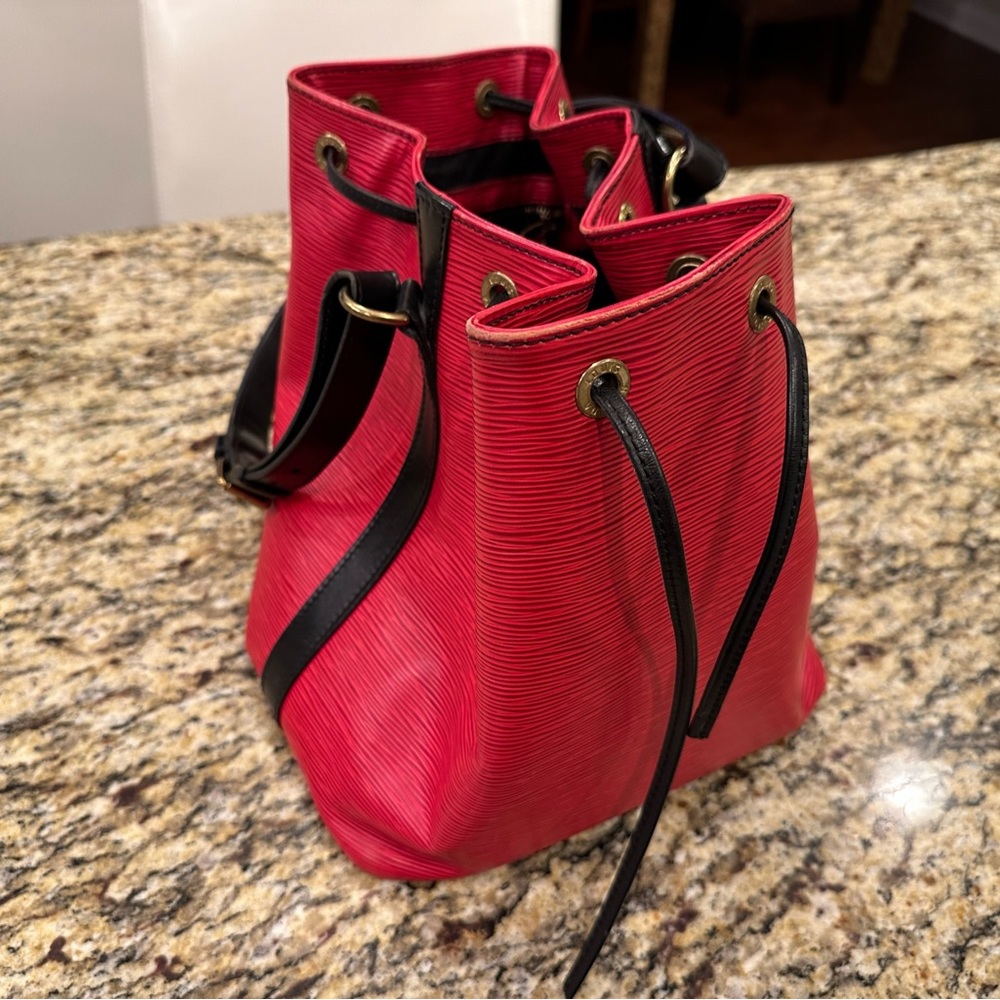 Louis Vuitton Red Leather Shoulder Bag